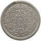 NETHERLANDS 25 CENTS 1918 Wilhelmina 1890-1948 #s071 0545 - 25 Cent