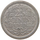 NETHERLANDS 25 CENTS 1919 Wilhelmina 1890-1948 #c040 0425 - 25 Centavos