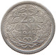 NETHERLANDS 25 CENTS 1918 Wilhelmina 1890-1948 #s012 0003 - 25 Cent