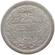 NETHERLANDS 25 CENTS 1917 Wilhelmina 1890-1948 #c040 0421 - 25 Centavos