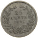 NETHERLANDS 25 CENTS 1897 Wilhelmina 1890-1948 #a052 0581 - 25 Centavos