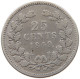 NETHERLANDS 25 CENTS 1849 WILLEM II. 1840-1849 #t122 0337 - 1840-1849: Willem II.