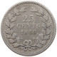 NETHERLANDS 25 CENTS 1849 WILLEM II. 1840-1849 #s049 0493 - 1840-1849 : Willem II