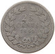 NETHERLANDS 25 CENTS 1849 WILLEM II. 1840-1849 #a082 0449 - 1840-1849: Willem II