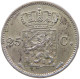 NETHERLANDS 25 CENTS 1825 WILLEM I. 1815-1840 #t083 0101 - 1815-1840 : Willem I