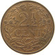 NETHERLANDS 2 1/2 CENTS 1941 Wilhelmina 1890-1948 #c063 0561 - 2.5 Centavos