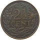 NETHERLANDS 2 1/2 CENTS 1929 Wilhelmina 1890-1948 #c080 0499 - 2.5 Centavos