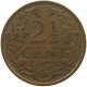 NETHERLANDS 2 1/2 CENTS 1929 Wilhelmina 1890-1948 #a085 0105 - 2.5 Centavos