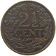 NETHERLANDS 2 1/2 CENTS 1918 Wilhelmina 1890-1948 #c080 0657 - 2.5 Centavos