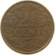 NETHERLANDS 2 1/2 CENTS 1916 Wilhelmina 1890-1948 #a085 0133 - 2.5 Centavos