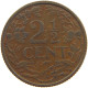 NETHERLANDS 2 1/2 CENTS 1912 Wilhelmina 1890-1948 #c045 0031 - 2.5 Cent