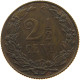 NETHERLANDS 2 1/2 CENTS 1906 Wilhelmina 1890-1948 #a085 0123 - 2.5 Cent