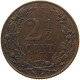 NETHERLANDS 2 1/2 CENTS 1903 Wilhelmina 1890-1948 #s077 0607 - 2.5 Cent