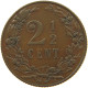 NETHERLANDS 2 1/2 CENTS 1903 Wilhelmina 1890-1948 #s076 0231 - 2.5 Cent