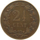 NETHERLANDS 2 1/2 CENTS 1898 Wilhelmina 1890-1948 #s077 0567 - 2.5 Centavos