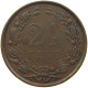 NETHERLANDS 2 1/2 CENTS 1894 Wilhelmina 1890-1948 #a095 0329 - 2.5 Cent