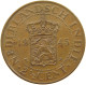 NETHERLANDS 2 1/2 CENT 1945 P Wilhelmina 1890-1948 #t158 0645 - 2.5 Centavos