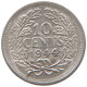 NETHERLANDS 10 CENTS 1944 S Wilhelmina 1890-1948 #c018 0325 - 10 Cent