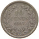 NETHERLANDS 10 CENTS 1897 Wilhelmina 1890-1948 #c052 0161 - 10 Cent