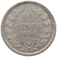 NETHERLANDS 10 CENTS 1894 Wilhelmina 1890-1948 #t113 0135 - 10 Centavos
