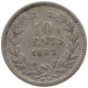 NETHERLANDS 10 CENTS 1882 Willem III. 1849-1890 #t083 0049 - 1849-1890: Willem III.