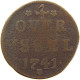 NETHERLANDS DUIT 1741 OVERIJSSEL #c064 0197 - Provincial Coinage