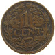 NETHERLANDS CENT 1919 Wilhelmina 1890-1948 #a067 0159 - 1 Centavos