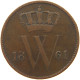NETHERLANDS CENT 1861 Willem III. 1849-1890 #a093 0099 - 1849-1890: Willem III.