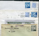5 Poststukken Gefr. 2Fr + 4Fr +50ct - Dienstzegels Marchand + Cijfer Op Leeuw. - Briefe U. Dokumente
