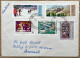 ARGENTINA 1978, COVER USED TO DENMARK, 5 DIFF STAMP, MOUNTAIN, ICE SKI, HELICOPTER, CHRISTMAS, PAINTING, AIR FORCE DAY, - Storia Postale