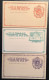 HAWAII 1882-1897 Three VF Mint Postal Stationery Cards 1c+2c Queen Liliuokalani & Mercartor Map Of Pacific Ocean (USA US - Hawai