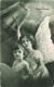 ENFANTS - Buon Natale - Petite Fille Avec Des Ailes D'anges - Bébé - Cloche - Carte Postale Ancienne - Altri & Non Classificati