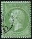 Obl. N°35 5c Vert Pâle S/bleu - TB - 1863-1870 Napoléon III Lauré