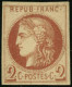 ** N°40Af 2c Chocolat Clair, R1 Impression Fine De Tours - TB - 1870 Bordeaux Printing