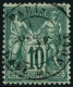 Obl. N°76 10c Vert - TB - 1876-1898 Sage (Type II)