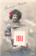 FÊTES ET VOEUX - Heureuse Année 1911 - Jeune Femme Avec Des Rubans Dans Les Cheveux - Carte Postale - Nouvel An