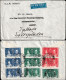 Hong Kong 1937 Y&T 137 à 139, Michel 136 à 138. Lettre Par KLM, Victoria à Stockholm. Couronnement De George VI. Superbe - Lettres & Documents