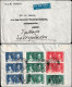 Hong Kong 1937 Y&T 137 à 139, Michel 136 à 138. Lettre Par KLM, Victoria à Stockholm. Couronnement De George VI. Superbe - Briefe U. Dokumente