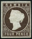 * N°1 4p Brun - TB - Gambia (...-1964)