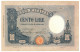 100 LIRE BARBETTI GRANDE B AZZURRO TESTINA DECRETO 08/08/1926 BB - Otros