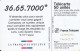 F666 06/1996 - 36 65 7000 " Française Des Jeux " - 50 SC7 - (verso : N° Rouges Deux Lignes Centrées) - 1996