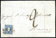 Cover 1859, 15 Soldi Azzurro Secondo Tipo, Su Lettera Da Udine Il 19.8., Per Brescia (Sass. 32 - ANK 11II) - Lombardo-Venetien