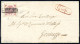 Cover 1858, 2 Gr. Lilla Rosa, Prima Tavola, Delle Prime Tirature, Su Lettera Da Goija 21.2.1858 Per Giovinazzo, Ovale In - Nápoles