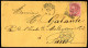 Cover 1873, Lettera (con Pubblicità Al Verso) Del 13.10.1873 Da Genova Per Parigi, Affrancata Con VE II 40 Cent. Rosso,  - Other & Unclassified