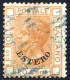 O 1874, "Montevideo", Annullo Azzurro Parziale Su 20 Cent. Arancio, Firm. A. Diena (S. 11 - Punti R3) - Zonder Classificatie