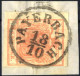 Piece "Payerbach", (Müller 2090a - 15 Punkte) Auf Briefstück Mit 3 Kr Rot, ANK 3 - Altri & Non Classificati