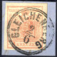 Piece "Gleichenberg", G2S-f Auf Briefstück Mit 3 Kreuzer Rosa, 30 Punkte, ANK 3 - Andere & Zonder Classificatie