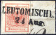 Piece "Leutomischl", (Müller 1474b - 12 Punkte) Auf Briefstück Mit 3 Kr. Rot, ANK 3 - Other & Unclassified