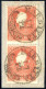 Piece "Margitta", RDb-f 2 X Auf Briefstück Mit Senkrechtem Paar 5 Kr. Rot Kaiserkopf Nach Links Type II, 20 Punkte, ANK  - Sonstige & Ohne Zuordnung
