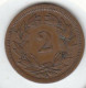 2 Rappen Bronze SUISSE 1851 A - Autres & Non Classés